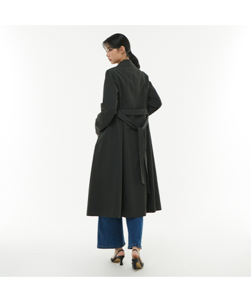 LAP(ラップ)の「スリムバルマカントレンチコート AP3WC960(トレンチコート・レディース・チャコール・SMALL/MEDIUM)」の3枚目の写真