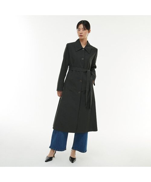 LAP(ラップ)の「スリムバルマカントレンチコート AP3WC960(トレンチコート・レディース・チャコール・SMALL/MEDIUM)」の5枚目の写真