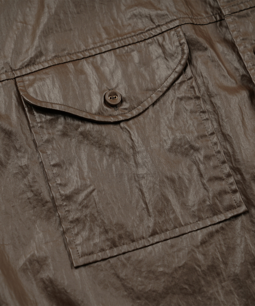 FRIZMWORKS(フリズムワークス)の「COATED WORK SHIRT JACKET _ BROWN(シャツ/ブラウス・メンズ・その他・MEDIUM/LARGE/X-LARGE/SMALL)」の5枚目の写真