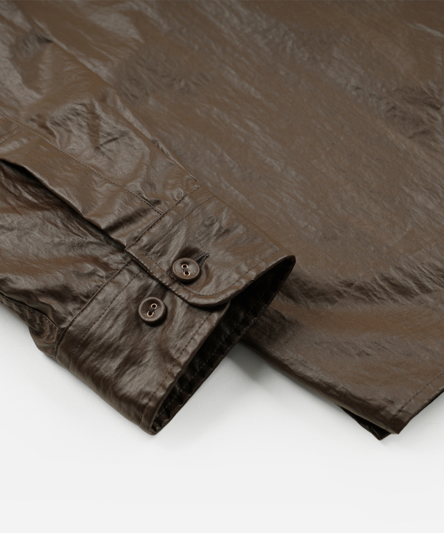 FRIZMWORKS(フリズムワークス)の「COATED WORK SHIRT JACKET _ BROWN(シャツ/ブラウス・メンズ・その他・MEDIUM/LARGE/X-LARGE/SMALL)」の7枚目の写真