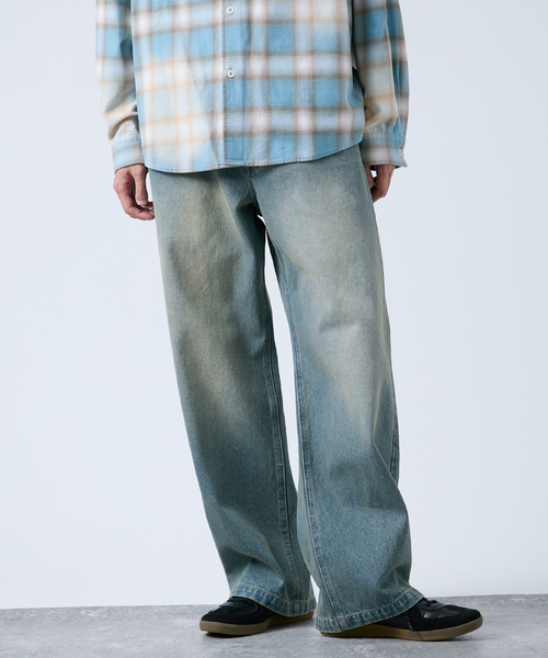 B.C STOCK（ベーセーストック）の「《追加》[B.A.C.D] NEW 13oz ワイドストレートデニムパンツ（デニムパンツ・メンズ・ブラウン/ブルー系その他/ブラック系その他・SMALL/MEDIUM/LARGE）」の3枚目の写真