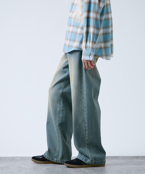 B.C STOCK（ベーセーストック）の「《追加》[B.A.C.D] NEW 13oz ワイドストレートデニムパンツ（デニムパンツ・メンズ・ブラウン/ブルー系その他/ブラック系その他・SMALL/MEDIUM/LARGE）」の14枚目の写真