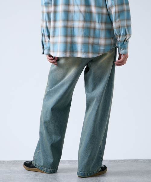 B.C STOCK（ベーセーストック）の「《追加》[B.A.C.D] NEW 13oz ワイドストレートデニムパンツ（デニムパンツ・メンズ・ブラウン/ブルー系その他/ブラック系その他・SMALL/MEDIUM/LARGE）」の15枚目の写真