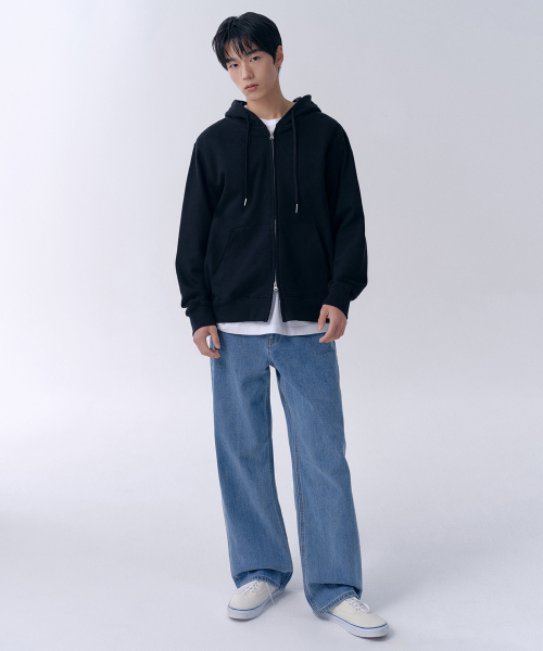 MUSINSA STANDARD(ムシンサスタンダード)の「ワイドデニムパンツ【ライトインディゴ】(デニムパンツ・メンズ・その他・40/38/42/36/34/32/30/31/33/26/27/28/29)」の1枚目の写真