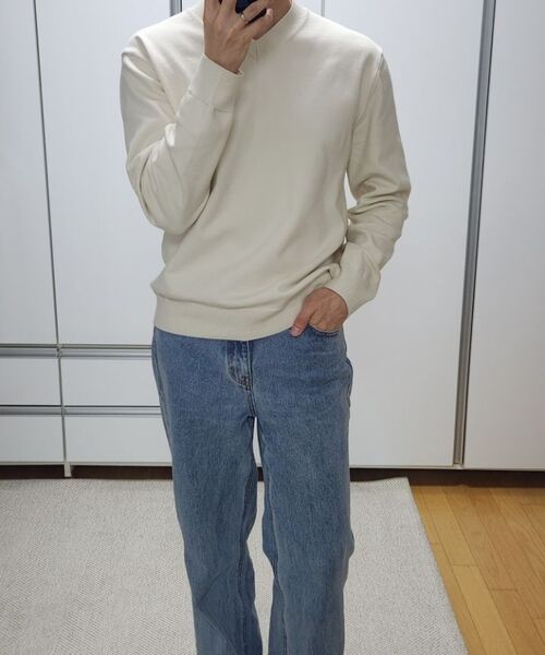 MUSINSA STANDARD(ムシンサスタンダード)の「ワイドデニムパンツ【ライトインディゴ】(デニムパンツ・メンズ・その他・40/38/42/36/34/32/30/31/33/26/27/28/29)」の13枚目の写真