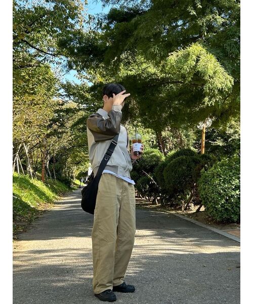 PARTIMENTO（パルティメント）の「[ビーガンレザー] ラグランバスティジャケット ベージュ（ライダースジャケット・レディース・その他・SMALL/MEDIUM）」の4枚目の写真