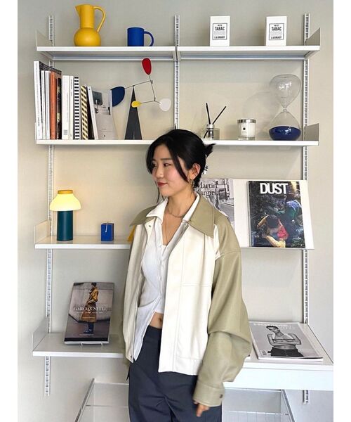 PARTIMENTO（パルティメント）の「[ビーガンレザー] ラグランバスティジャケット ベージュ（ライダースジャケット・レディース・その他・SMALL/MEDIUM）」の8枚目の写真