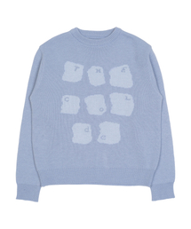 TCM typing logo knit (sky blue)