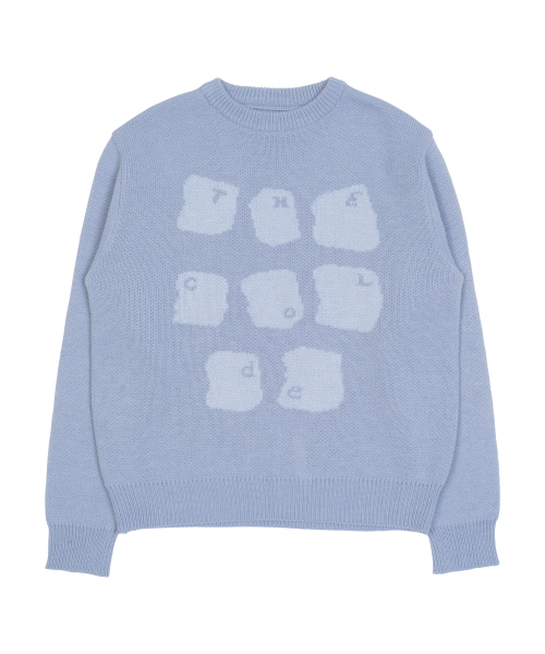 THECOLDESTMOMENT（ザコールデストモーメント）の「TCM typing logo knit (sky blue)（ニット/セーター・レディース・その他・SMALL/MEDIUM/LARGE）」の2枚目の写真