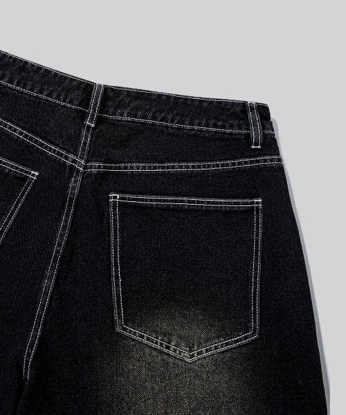 Verdnt（バーダント）の「切開ウォッシュドデニムバミューダパンツ[ブラック]（その他パンツ・レディース・ブラック・SMALL/MEDIUM/LARGE/X-LARGE）」の9枚目の写真