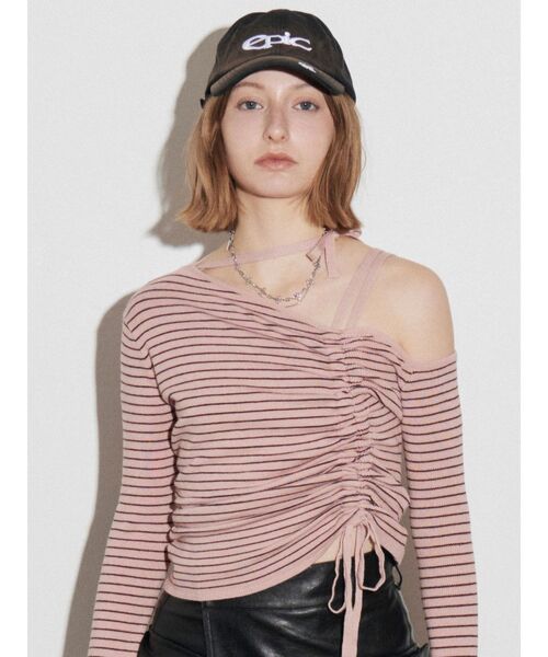 EMODA（エモダ）の「ウォッシュロゴキャップ（キャップ・レディース・ブラック/グレー・FREE）」の4枚目の写真