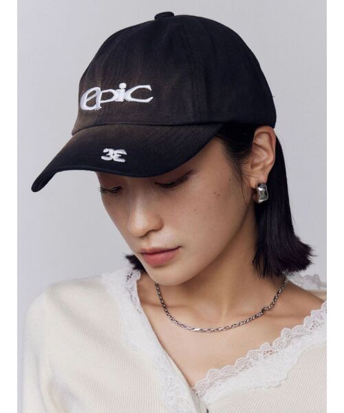 EMODA（エモダ）の「ウォッシュロゴキャップ（キャップ・レディース・ブラック/グレー・FREE）」の7枚目の写真