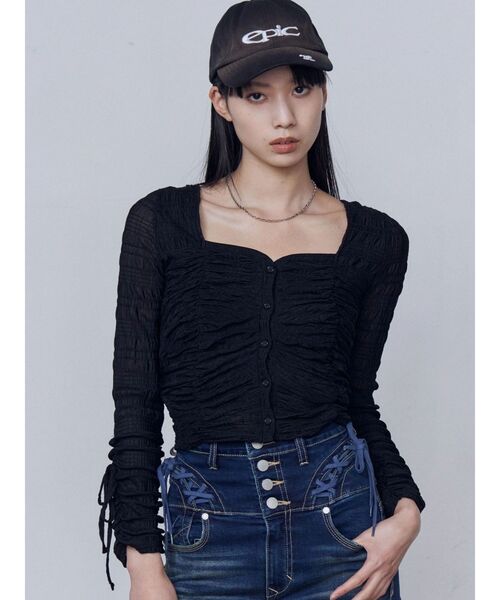 EMODA（エモダ）の「ウォッシュロゴキャップ（キャップ・レディース・ブラック/グレー・FREE）」の12枚目の写真