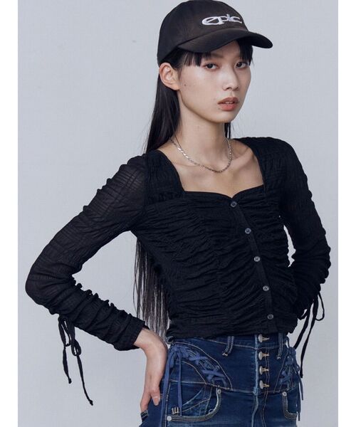 EMODA（エモダ）の「ウォッシュロゴキャップ（キャップ・レディース・ブラック/グレー・FREE）」の13枚目の写真