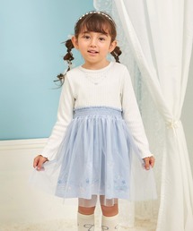 KP | mimiちゃん刺しゅう ラメテレコ×チュール ワンピース(ワンピース)