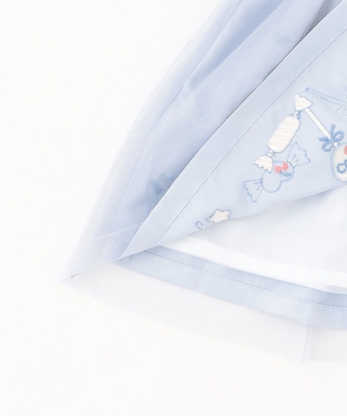 KP（ケーピー）の「mimiちゃん刺しゅう ラメテレコ×チュール ワンピース（ワンピース・キッズ・ピンク/サックスブルー・100cm/110cm/120cm/90cm/130cm）」の12枚目の写真