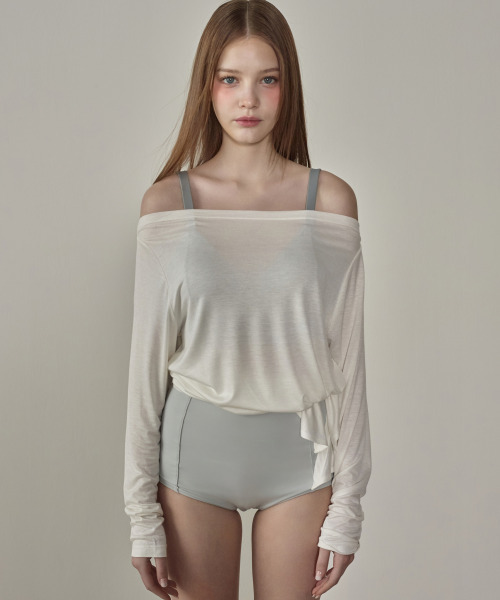 VIKINI VENDER(ビキニベンダー)の「エリー スリット マルチウェイ カバーアップ - ホワイト(Tシャツ/カットソー・レディース・その他・ONE SIZE)」の8枚目の写真