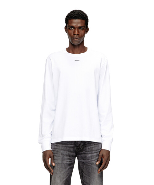 Jaded London ホワイト長袖Tシャツ メンズ 長袖Tシャツ T-ADJUST-LS-V1（Tシャツ/カットソー）｜DIESEL