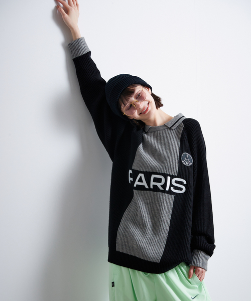 PARIS SAINT-GERMAIN(パリサンジェルマン)の「【Paris Saint-Germain / パリ・サン=ジェルマン】 JP PARIS RE:KNIT(ニット/セーター・メンズ・ホワイト/ブラック・MEDIUM/LARGE)」の10枚目の写真