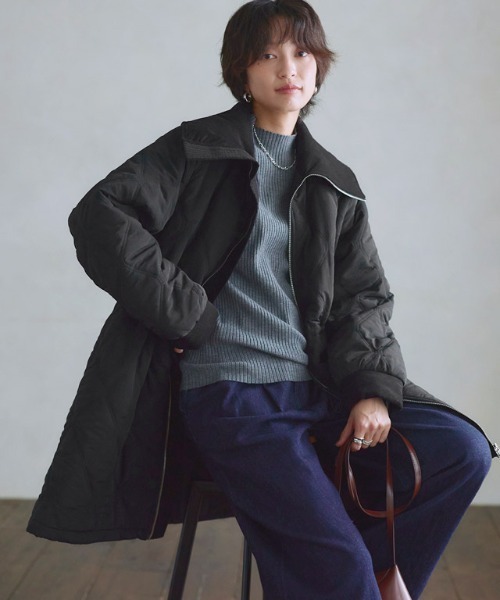 RASW(ラス)の「デザインキルトドロストコート(その他アウター・レディース・アイボリー/ブラック・L/M/S)」の16枚目の写真