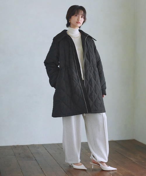 RASW(ラス)の「デザインキルトドロストコート(その他アウター・レディース・アイボリー/ブラック・L/M/S)」の22枚目の写真
