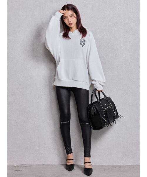 GYDA（ジェイダ）の「Studs design BAG（ハンドバッグ・レディース・ブラック/オフホワイト・FREE）」の7枚目の写真