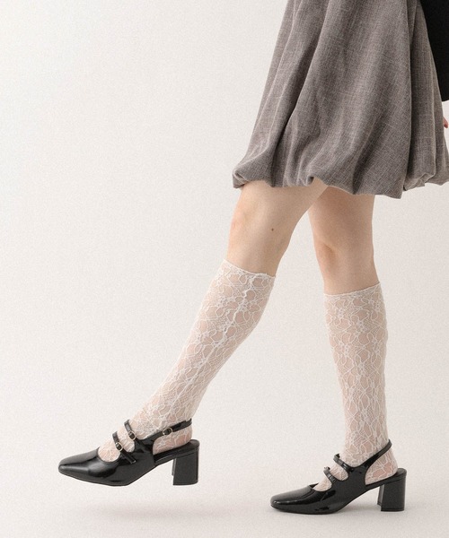 Heather（ヘザー）の「ダブルストラップミュール　608391（パンプス・レディース・ブラック/レッド・M/L）」の3枚目の写真