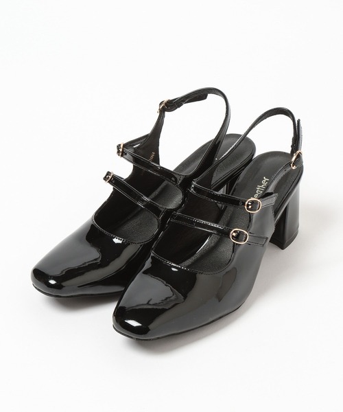 Heather（ヘザー）の「ダブルストラップミュール　608391（パンプス・レディース・ブラック/レッド・M/L）」の11枚目の写真