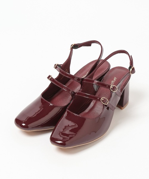 Heather（ヘザー）の「ダブルストラップミュール　608391（パンプス・レディース・ブラック/レッド・M/L）」の12枚目の写真
