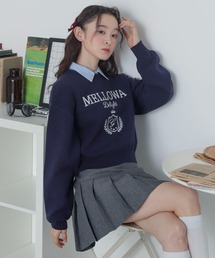 WEGO | WEGO/【25年秋冬新作】シャツドッキングジャガードニット(ニット/セーター)