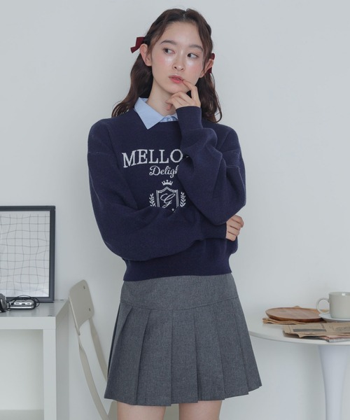 WEGO(ウィゴー)の「WEGO/シャツドッキングジャガードニット(ニット/セーター・レディース・ネイビー/アイボリー・FREE)」の16枚目の写真