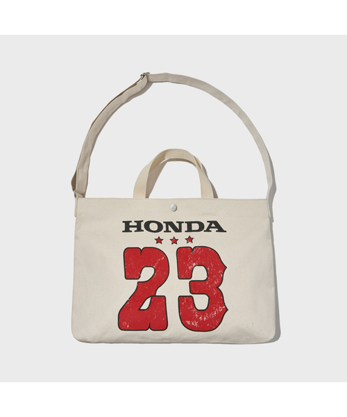 PHYPS MOTORCYCLE(フィップスモーターサイクル)の「Honda Strap Canvas Bag_Ivory(メッセンジャーバッグ・レディース・その他・FREE)」の1枚目の写真