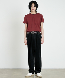 DUSTYWHITE（ダスティーホワイト）の「ブラックベルベットコーデュロイバンディングスラックス（スウェットパンツ）」