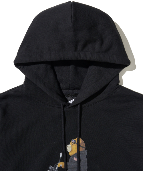 PHYPS MOTORCYCLE（フィップスモーターサイクル）の「DAX Bear Hoodie Black（パーカー・レディース・その他・X-LARGE/SMALL/MEDIUM/LARGE）」の3枚目の写真
