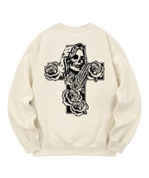 KMC0134 エモン 裏起毛 スウェット - クリーム