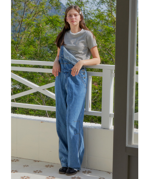ANOETIC(アノエティック)の「ANC WIDE DENIM OVERALL(デニムパンツ・レディース・その他・FREE)」の1枚目の写真