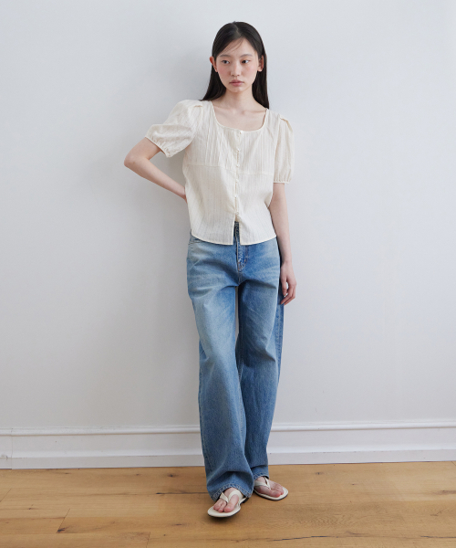 STEP AROUND(ステップアラウンド)の「Kintra straight washing denim_BLUE(デニムパンツ・レディース・その他・SMALL/MEDIUM)」の5枚目の写真