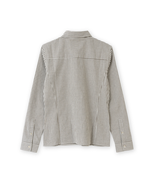 BROWNYARD（ブラウンヤード）の「Wスリムチェックシャツ、ブラウンチェック（シャツ/ブラウス・レディース・その他・1/2）」の2枚目の写真