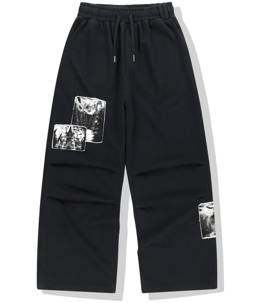 NOT4NERD（ノットフォーナード）の「NOT4NERD/ノットフォーナード/Cemetery Patch Parachute Sweat Pants（スウェットパンツ・メンズ・ブラック/グレー・L/XL/M）」の2枚目の写真