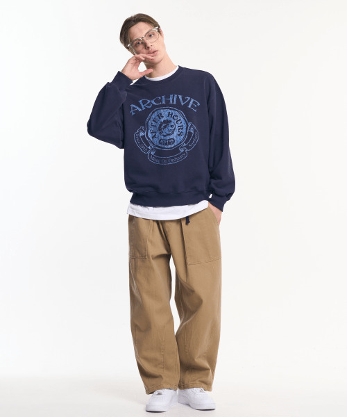 MOO(エムオーオー)の「アーカイブバルーンオーバースウェット - ネイビー(スウェット・レディース・その他・LARGE/MEDIUM)」の8枚目の写真