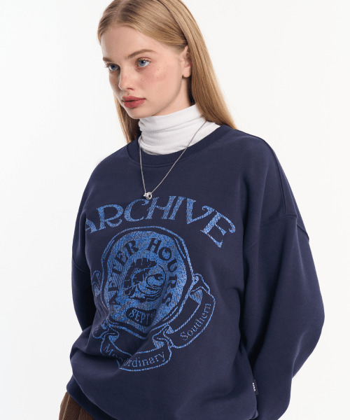 MOO(エムオーオー)の「アーカイブバルーンオーバースウェット - ネイビー(スウェット・レディース・その他・LARGE/MEDIUM)」の9枚目の写真