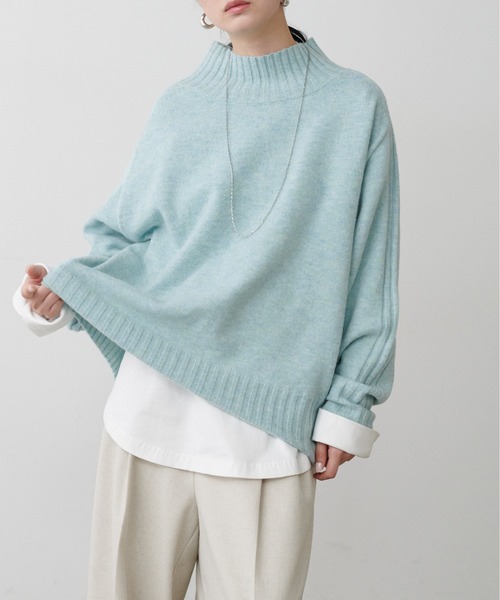 LARUTA(ラルータ)の「【LARUTA】ウール&リサイクルポリブレンドニット(ニット/セーター・レディース・ライトグレー/ベージュ/ミント/ネイビー/ブラック・FREE)」の5枚目の写真