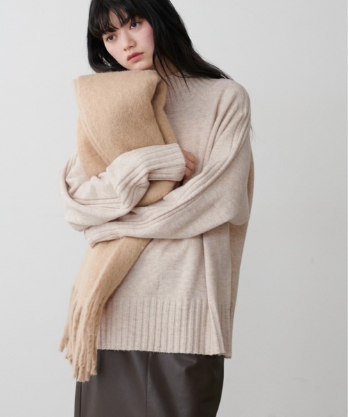 LARUTA(ラルータ)の「【LARUTA】ウール&リサイクルポリブレンドニット(ニット/セーター・レディース・ライトグレー/ベージュ/ミント/ネイビー/ブラック・FREE)」の16枚目の写真