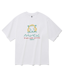 メロディ 半袖Tシャツ ホワイト