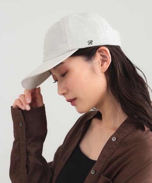Demi-Luxe BEAMS(デミルクス ビームス)の「【別注】〈WOMEN〉KIJIMA TAKAYUKI / ポリエステル 6パネル キャップ(ハット・レディース・ブラック/ナチュラル・ONE SIZE)」の1枚目の写真
