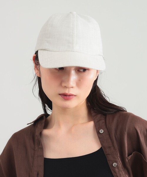 Demi-Luxe BEAMS(デミルクス ビームス)の「【別注】〈WOMEN〉KIJIMA TAKAYUKI / ポリエステル 6パネル キャップ(ハット・レディース・ブラック/ナチュラル・ONE SIZE)」の4枚目の写真