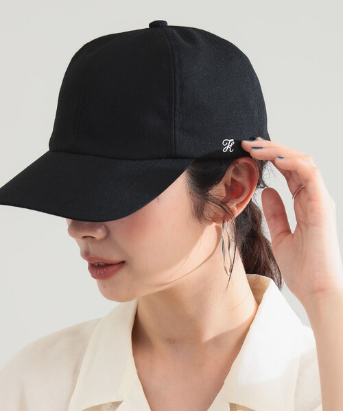 Demi-Luxe BEAMS(デミルクス ビームス)の「【別注】〈WOMEN〉KIJIMA TAKAYUKI / ポリエステル 6パネル キャップ(ハット・レディース・ブラック/ナチュラル・ONE SIZE)」の6枚目の写真