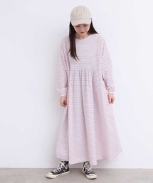 l'atelier du savon | バスクシャツみたいなピンタックワンピース(ワンピース)