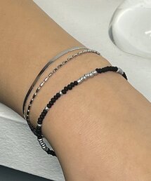 S SY（エスエスワイ）の「[SET] ハンドメイドガラスビーズ＆ウィーンスネークチェーンブレスレット（ブレスレット）」