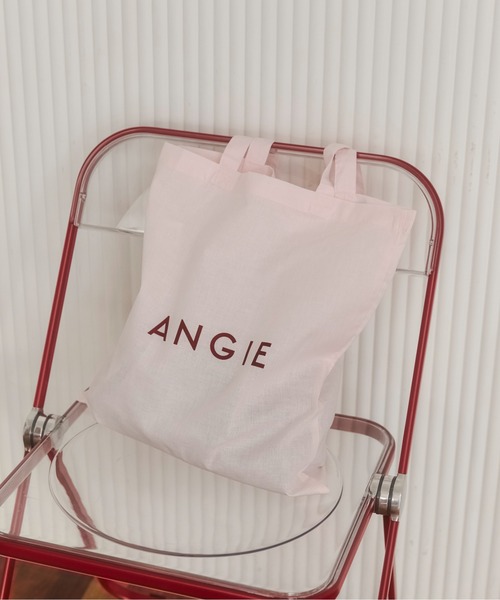 ANGIE（アンジー）の「ロゴ カラー コットン トート バック（A4収納可）（トートバッグ・レディース・ナチュラル/ブラック/サックスブルー/ライトピンク/ケリーグリーン/ネイビー/ロイヤルブルー/ライトパープル/マスタード/オレンジ/ブラウン/レッド・FREE）」の21枚目の写真